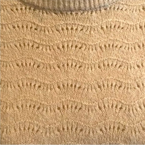 JOIE Beige / Cream / Tan Knit Sweater - Size Medium - 3/4 Sleeves - Picture 5 of 12